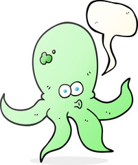 speech bubble cartoon octopus