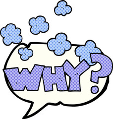 comic book speech bubble cartoon shout WHY?