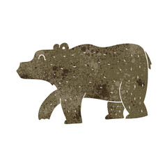 retro cartoon bear