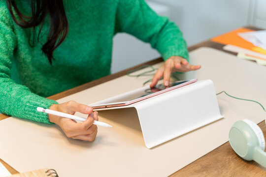 Woman working at office