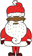 cartoon grumpy santa claus
