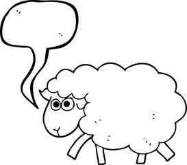 speech bubble cartoon sheep