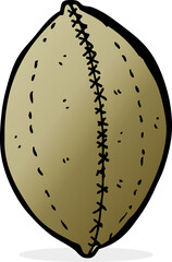 cartoon old leather football