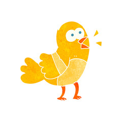 retro cartoon bird