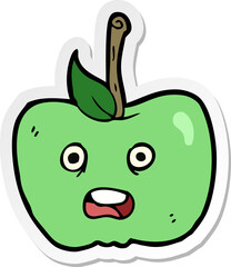 sticker of a cartoon apple