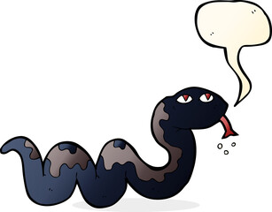 cartoon snake with speech bubble