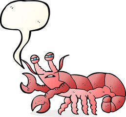 speech bubble cartoon lobster