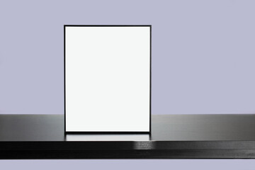 Frame Mockup on Wooden Black Table