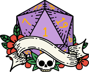 natural one d20 dice roll illustration