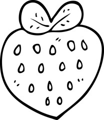 line drawing cartoon strawberry fr