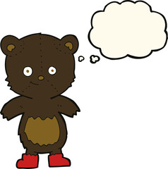 cartoon flaming sausage with thought bubble