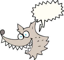 speech bubble cartoon crazy wolf