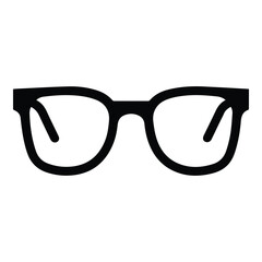 Glasses Flat Icon Isolated On White Background