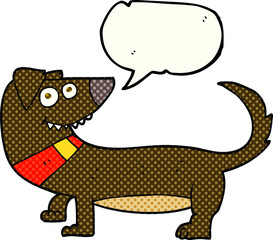 comic book speech bubble cartoon dog