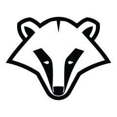 Badger Flat Icon Isolated On White Background © Maxim