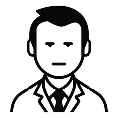 Businessman Flat Icon Isolated On White Background