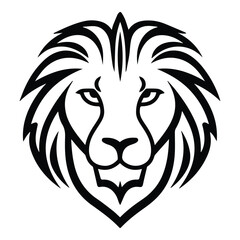 Lion Flat Icon Isolated On White Background