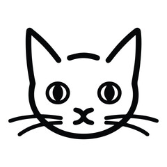Cat Flat Icon Isolated On White Background