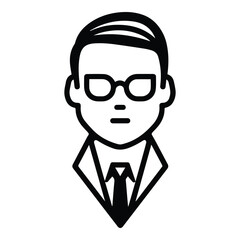 Businessman Flat Icon Isolated On White Background