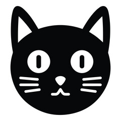 Cat Flat Icon Isolated On White Background