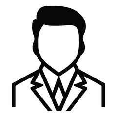 Obraz premium Businessman Flat Icon Isolated On White Background
