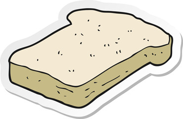 sticker of a cartoon bread slice