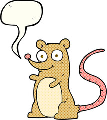 comic book speech bubble cartoon mouse