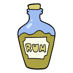 cartoon rum bottle