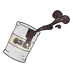 textured cartoon oil drum