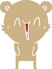 Obraz premium happy bear flat color style cartoon