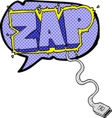 comic book speech bubble cartoon usb cable