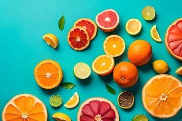 Colorful Food pattern. natural fruit plant simple shape, eco agriculture concept. floral banner or background