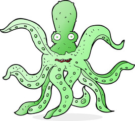 cartoon giant octopus