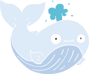 Crédence de cuisine en verre imprimé Baleine cartoon doodle sea whale