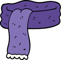 cartoon doodle winter scarf