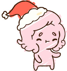 Christmas Ghost Chalk Drawing