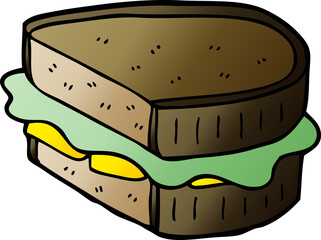 cartoon doodle loaded sandwich