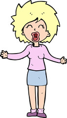 cartoon loud woman