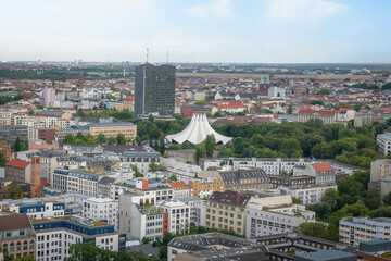 Aerial view of Berlin with Tempodrom - Berlin, Germany