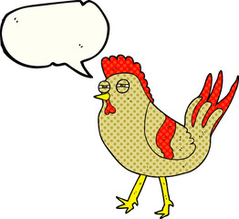 comic book speech bubble cartoon chicken
