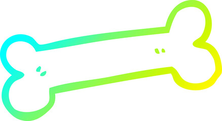 cold gradient line drawing cartoon bone