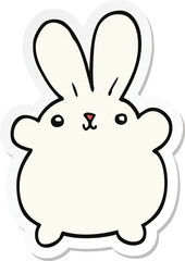 Fototapeta premium sticker of a cute cartoon rabbit