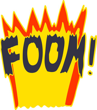 cartoon doodle foom explosion