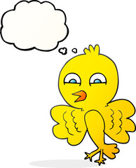 thought bubble cartoon bird