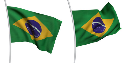 Brazil Two Model ALPHA BACKROUND Flag