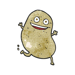 texture cartoon potato running