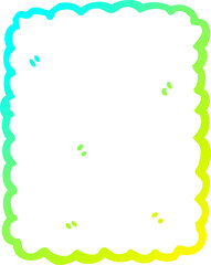 cold gradient line drawing cartoon biscuit