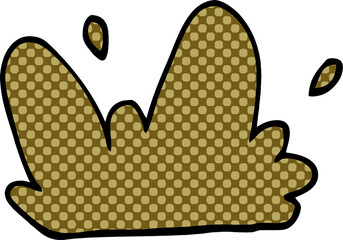 cartoon doodle mud splat