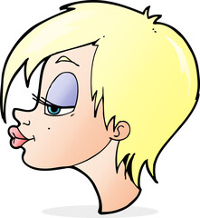 cartoon pretty woman