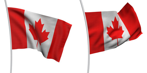 Canada Two Model ALPHA BACKROUND Flag